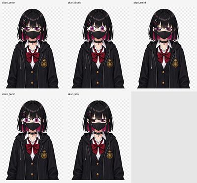 意図せず崩れてしまった表情差分